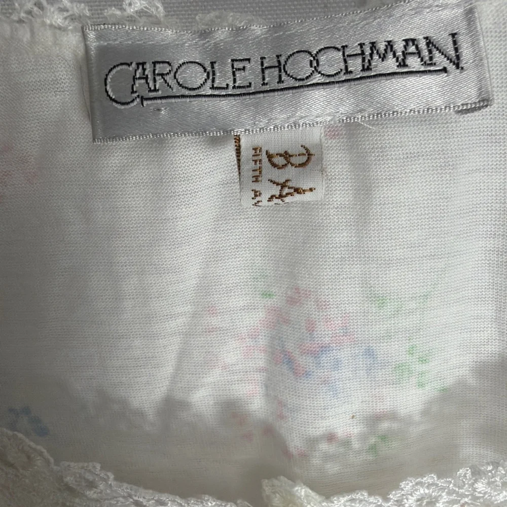 Vintage 80s Carole Hochman Cotton Nightie B Altman 5th Ave Romantic Cottagecore